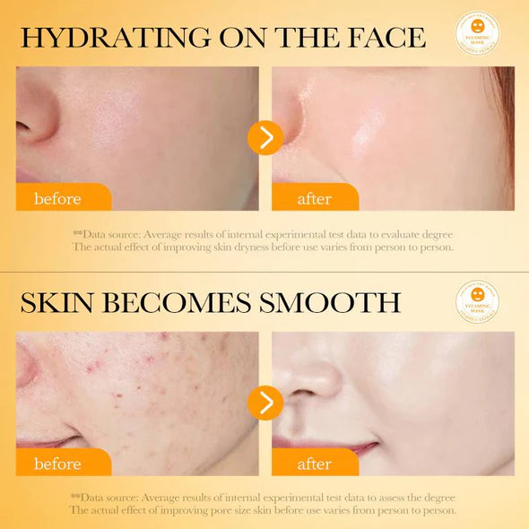 Bioaqua Vitamin C Brighten Cleansing Shrinking Pores Mud Mask 8g Pack Of 10 Pcs