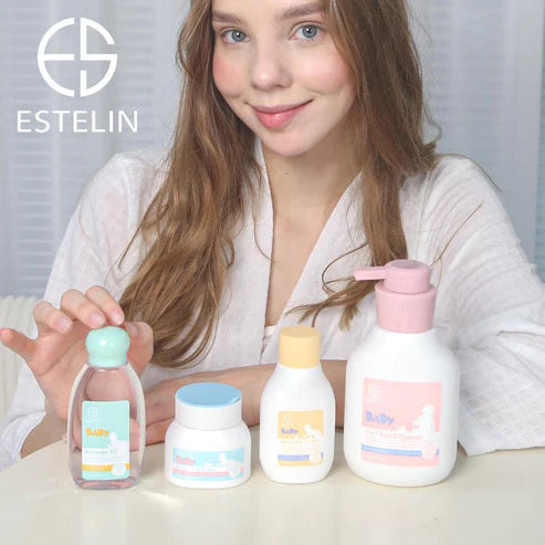 Estelin Baby care Gift Set For Baby Delicate Skin Pack of 4