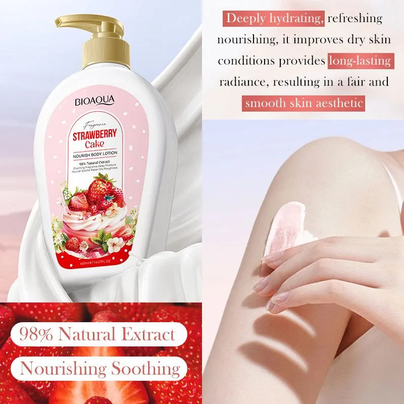 Bioaqua Fragrance Strawberry Cake Nourishing Body Lotion 400ml