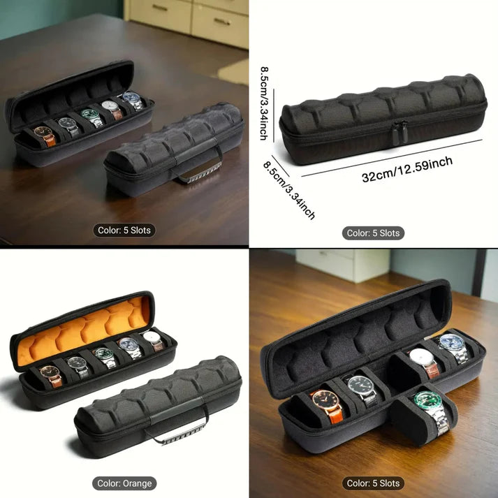 5 Slot Watch Roll Case Storage And Organizer