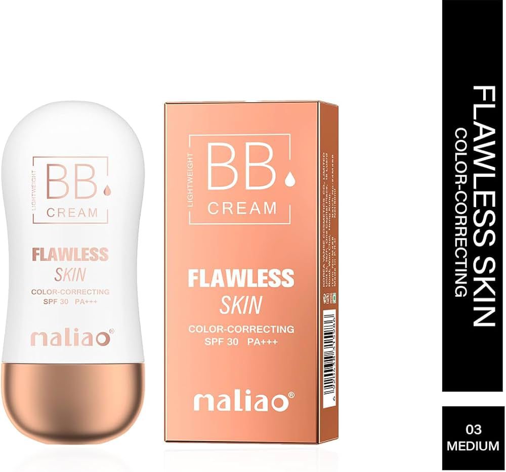 Maliao BB Cream Flawless Skin Color Correcting SPF 30 PA+++