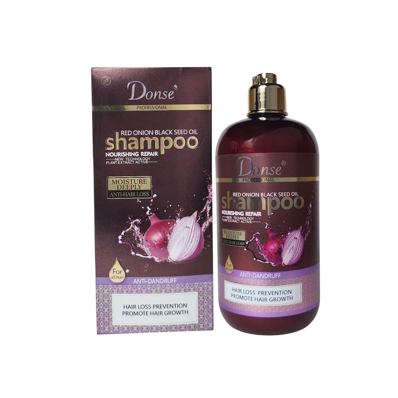 Wellice Donse Red Onion Black Seed Oil Anti Hair Loss Anti Dandruff Shampoo