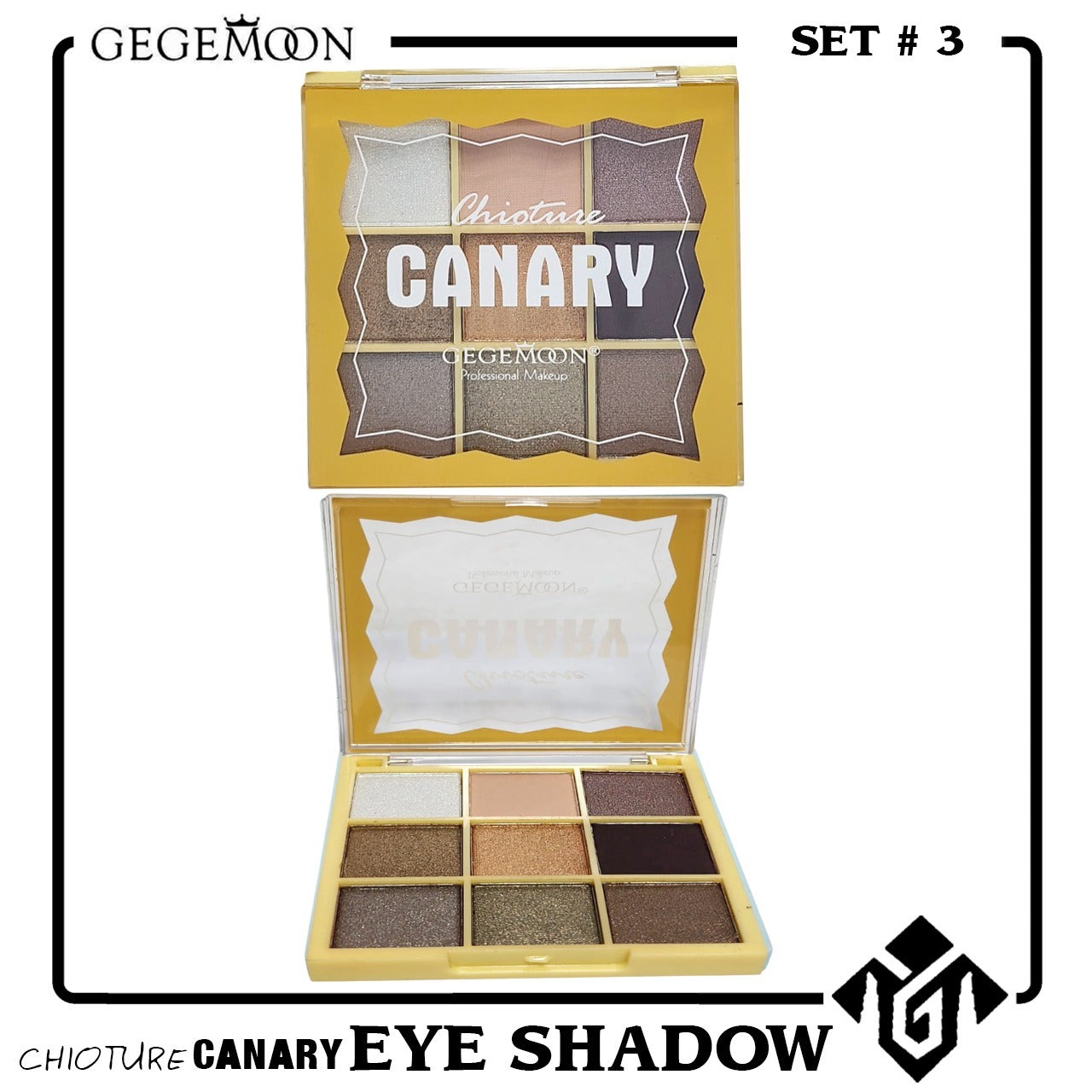 Gegemoon Pack of 4 Eyeshadow Palette