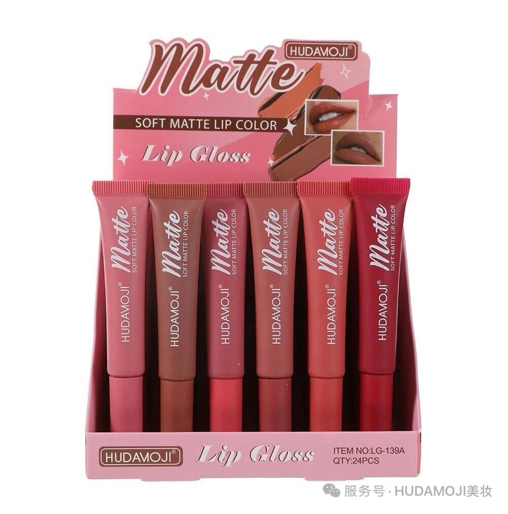 Hudamoji Soft Matte Lip Color Lip Gloss Pack of 6