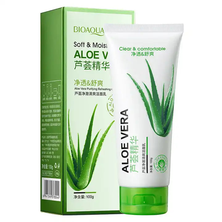 BIOAQUA Soft and Moisturizing Aloe Vera Facial Cleanser – beautygirl-pk