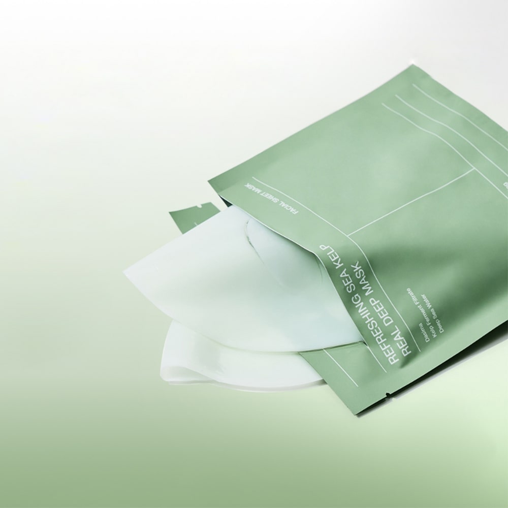 Biodance Refreshing Sea Kelp - Real Deep Mask 136g - 4 Sheets Box - Green