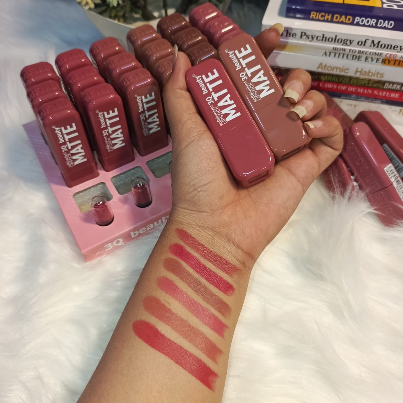 3Q Velvet Kiss Matte Lipstick Collection Pack of 6