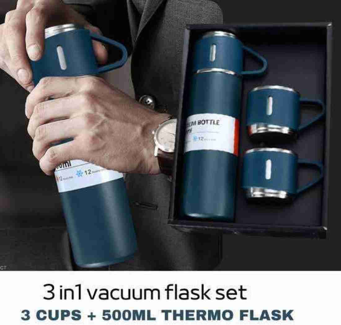 Stainless Steel Vacuum Flask Set 500ml Double Wall Thermos Set