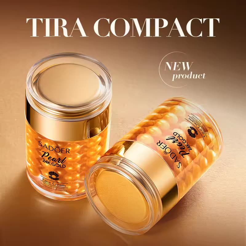 Sadoer 24K Gold-Pearl Collagen Face Cream Moisturizing Brightening Hydrating Firming Facial 60g