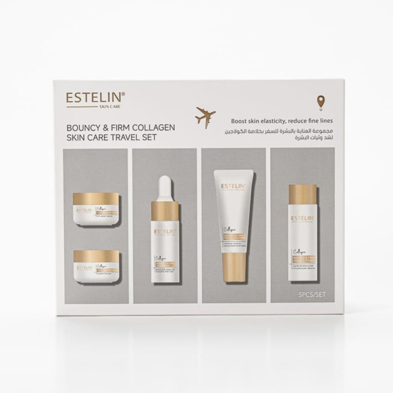 Estelin Bouncy & Firm Collagen Skin Care Set - 6 Pieces Travel Set
