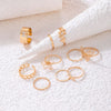 Fashion Jewellery 10 Pcs Butterfly Adjustable Ring Set