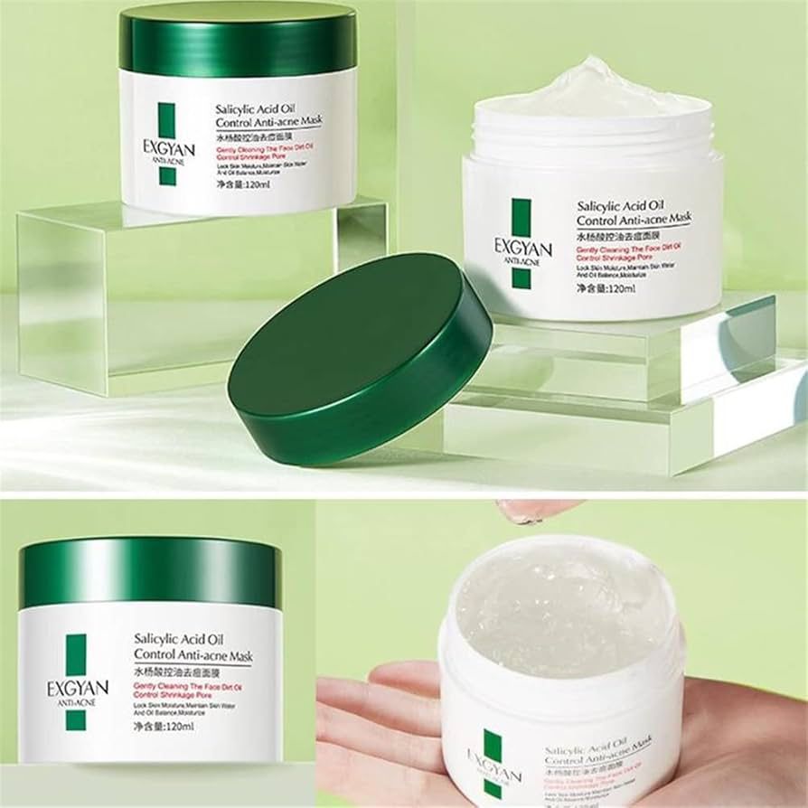 EXGYAN Salicylic Acid Shrink Pores Face Mask Oil Control Ance Treatment Sleeping Exfoliator Moisturising Oil Control Mask 120ml