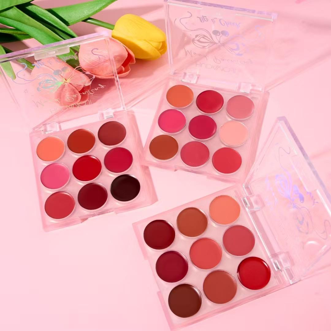 Hudamoji Lip And Cheek Palette Pack Of 3 Set