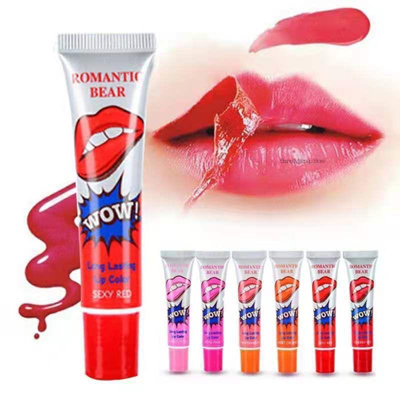 Romantic Bear 6 Colors Peel Off Magic Matte Sexy Red Lip Gloss