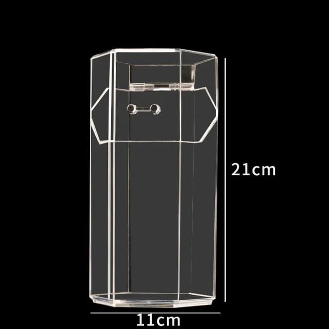 Acrylic Makeup Brush Holder Storage Box With Pearls