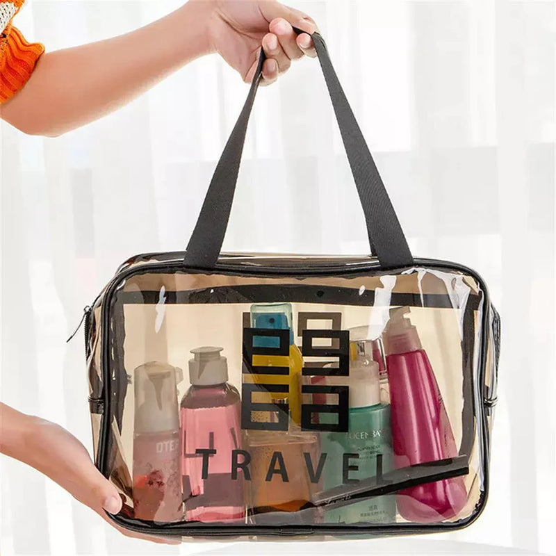 Portable Transparent Easy To Travel Storage Bag Cosmetic Bag Makeup Bag Waterproof
