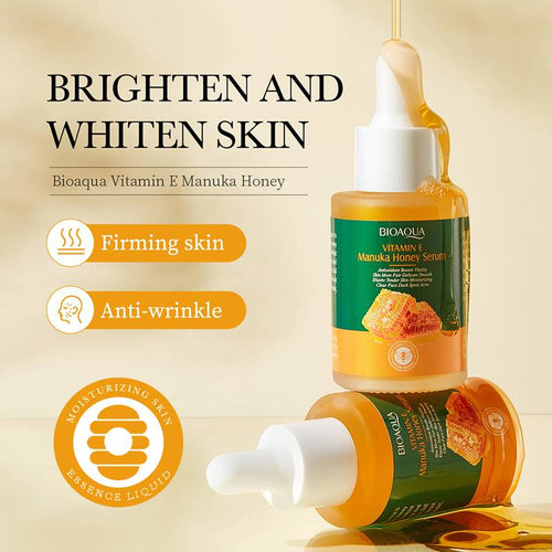 BIOAQUA Vitamin E Manuka Honey Serum Brightening Complexion Hydrating Moisturizing Facial Essence 30ml