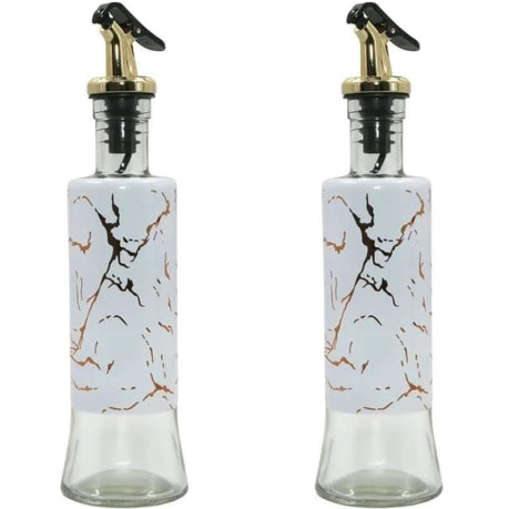 Multipurpose Marble Print Oil And Vinegar Dispenser Bottle 300ml