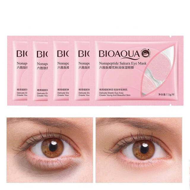 BIOAQUA Hydrogel Eye Patch Nonapeptide Sakura Eye Mask Pack Of 3