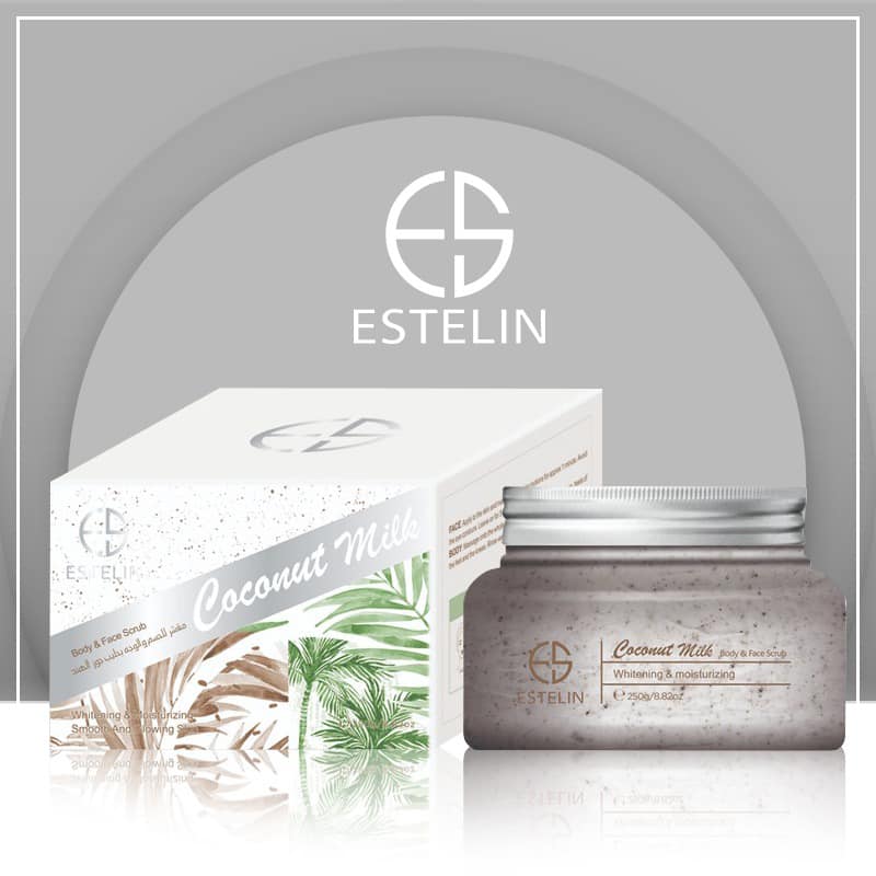 Estelin Coconut Milk Body and Face Scrub