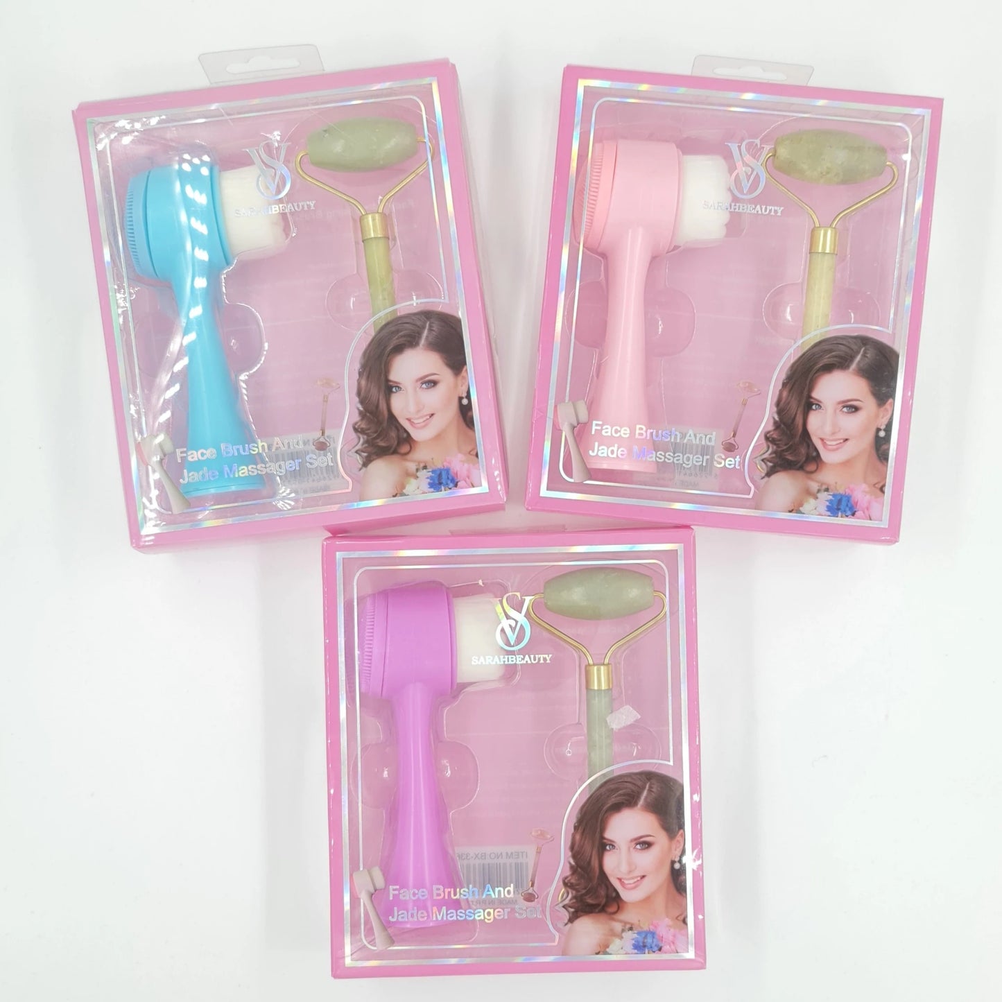 Face Brush & Jade Roller Pack of 2