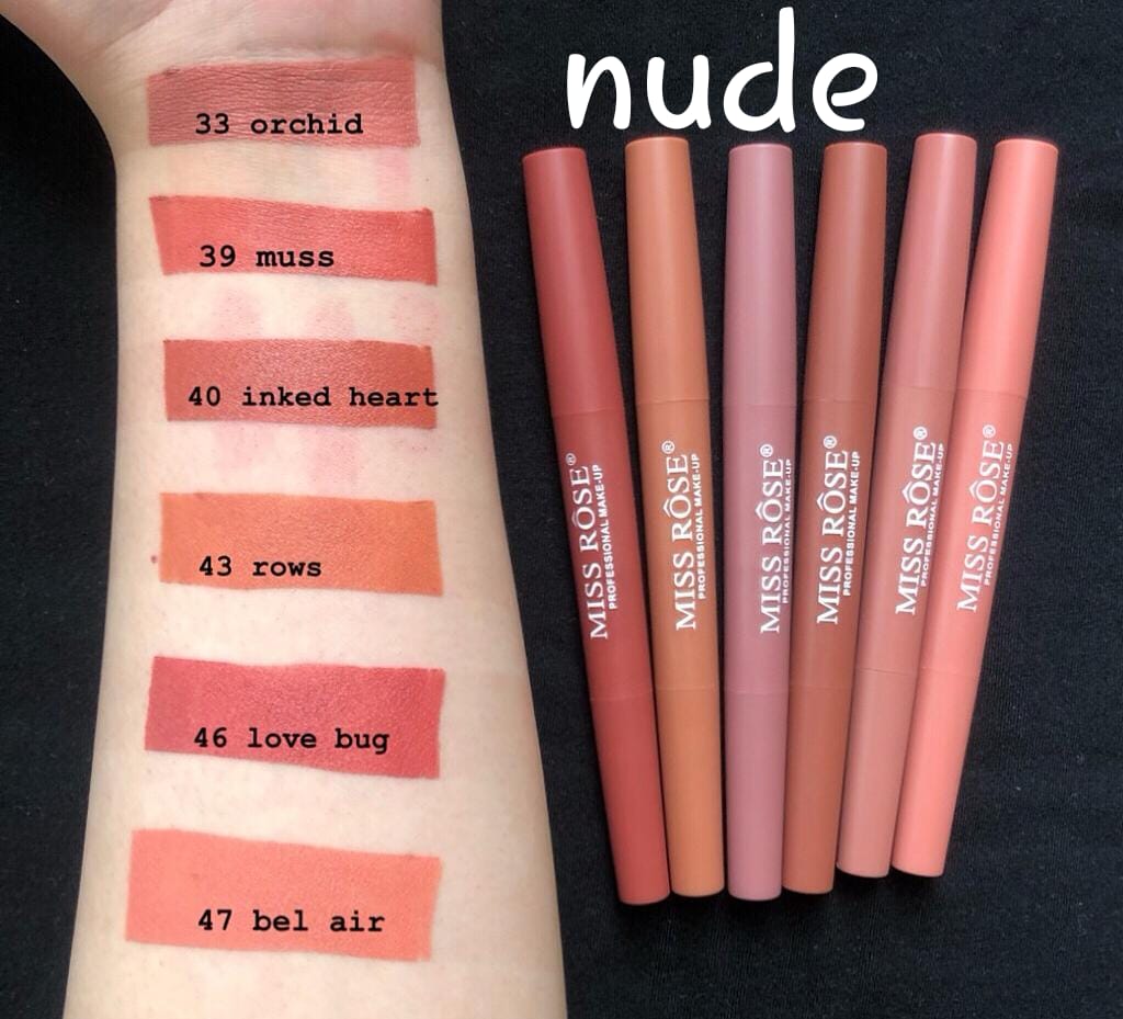 Miss rose 2in1 Lipsticks (Pack of 6)