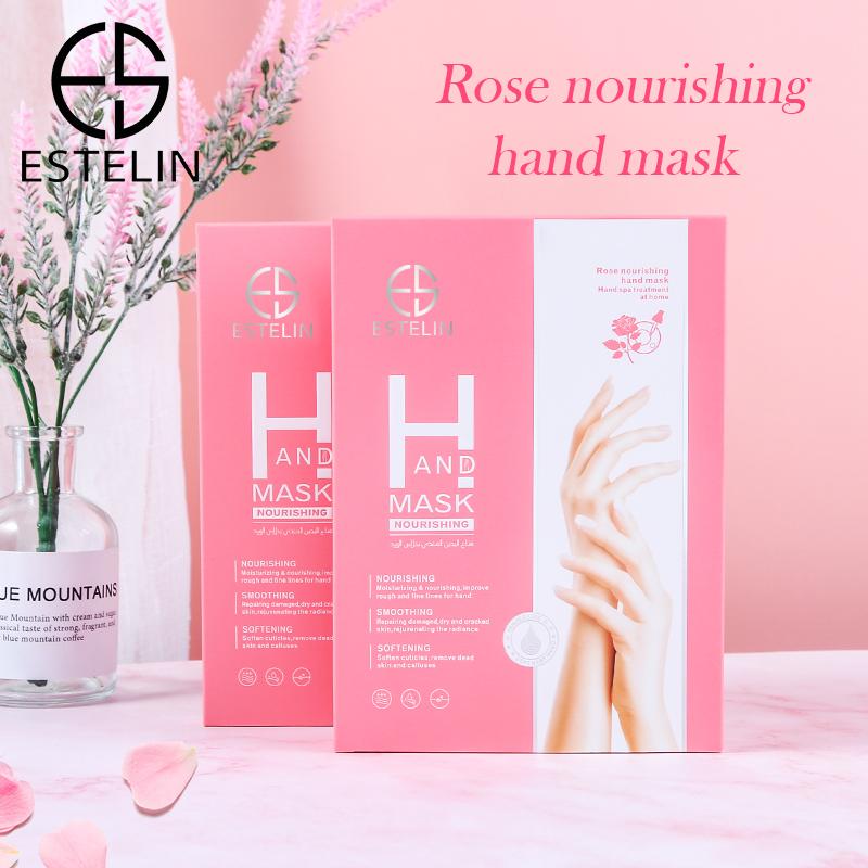 ESTELIN Rose Nourishing Hand Mask Moisturizing Spa For Hands - 2 Pairs