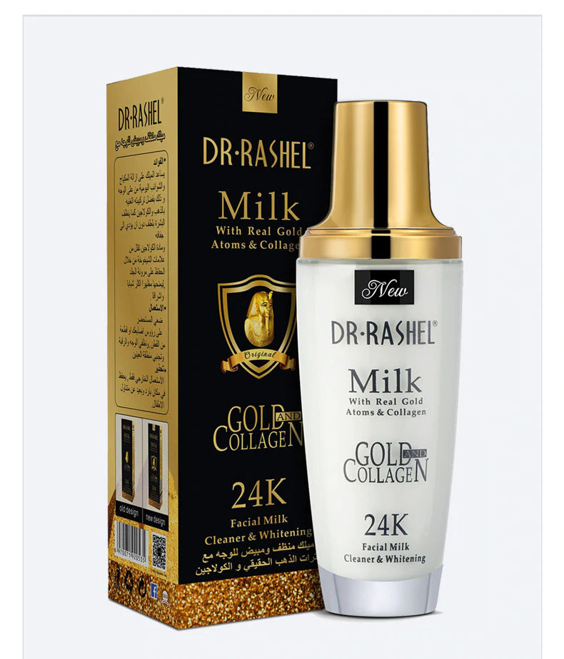 Dr.Rashel Milk With Real Gold Atoms & Collagen 24K Facial Milk Cleaner & Whitener