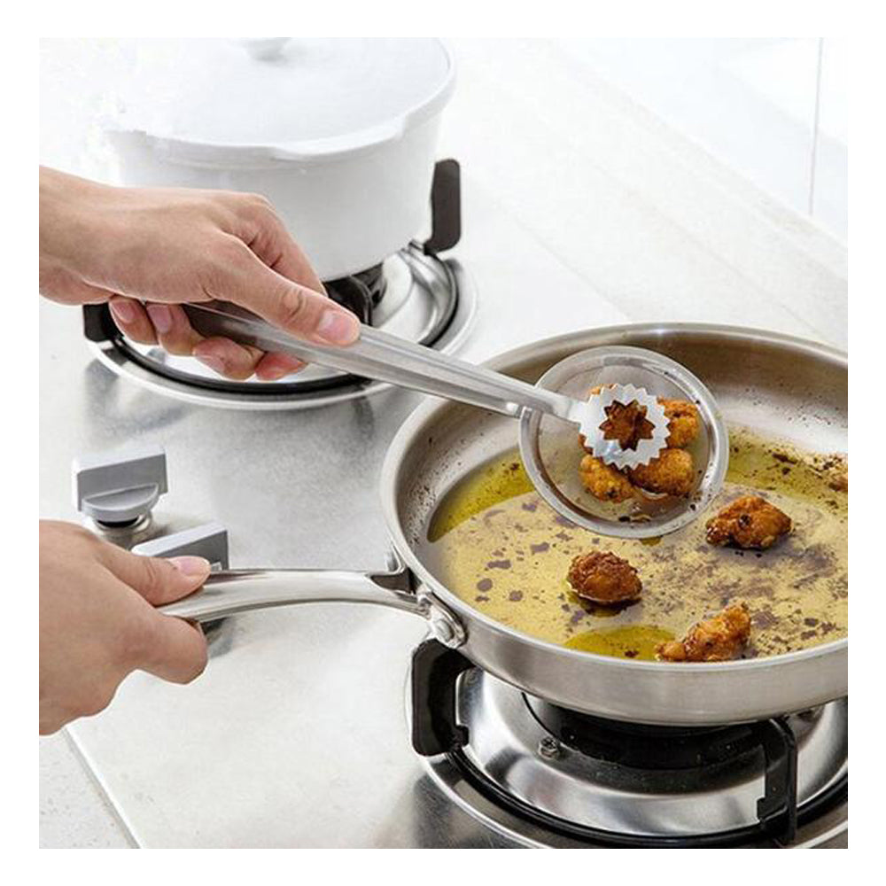 Frying Tong With Strainer Stainless Steel beautygirlpk