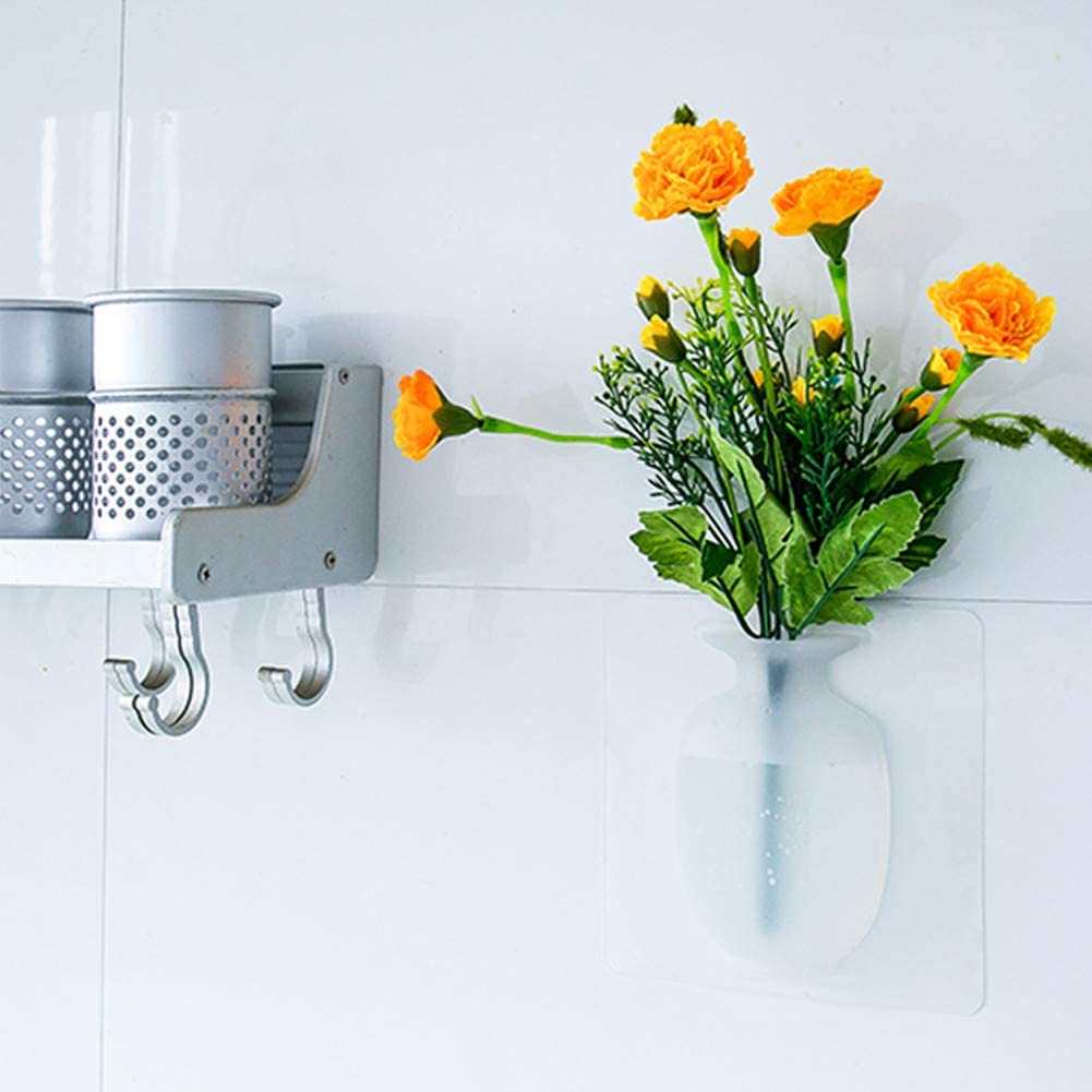 Silicone Flower Vase Self-Adhesive Home Decoration