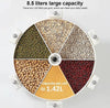 Wall Mounted 6 Grids Grain Storage Wheel Rotatable Cereal Container