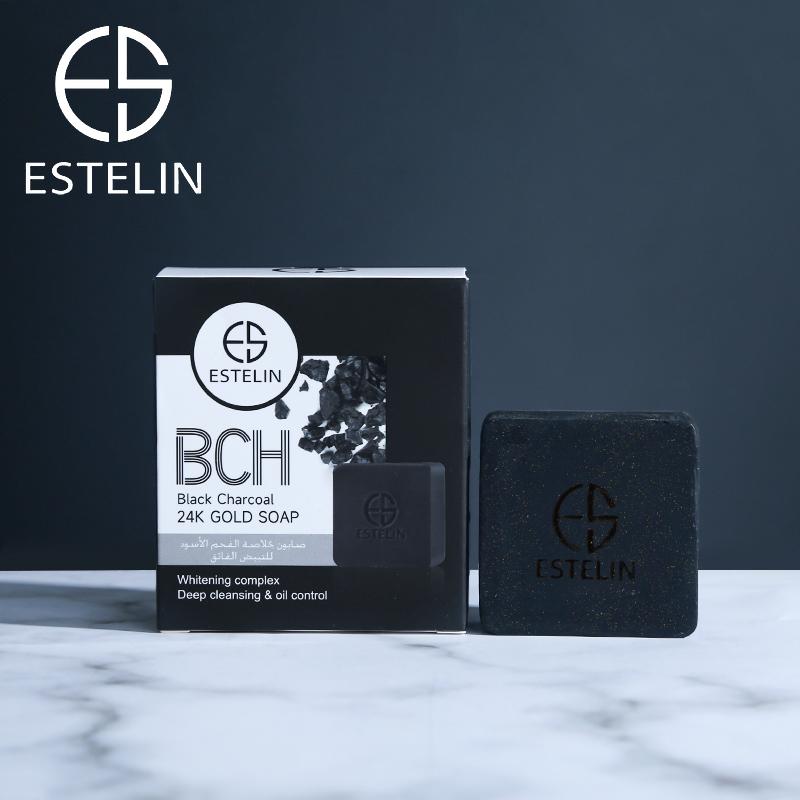 Estelin Black Charcoal & 24K Gold Soap