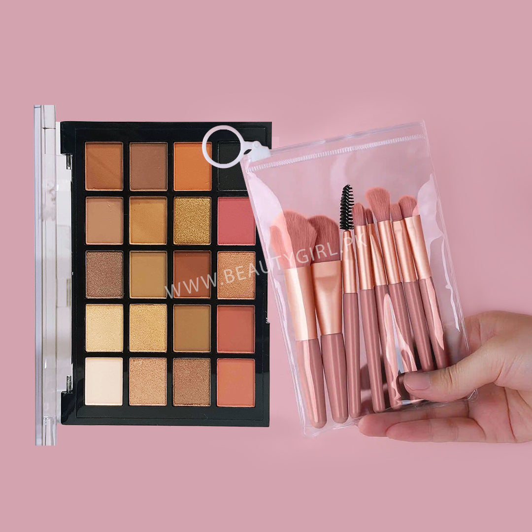 Maliao 20 Colour Eyeshadow Palette Eyeshade + 8in1 Brushes