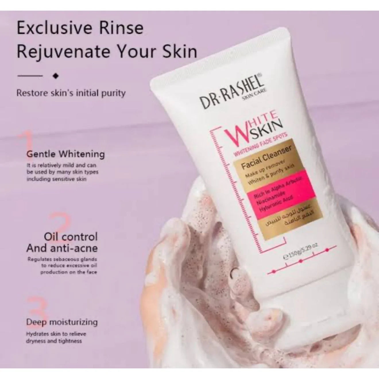 Dr Rashel Skin Care White Skin Whitening Fade Spots Facial Cleanser