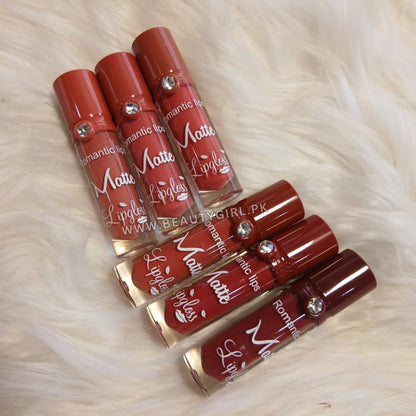 Romantic Lips Diamond Matte Lipgloss Pack of 6