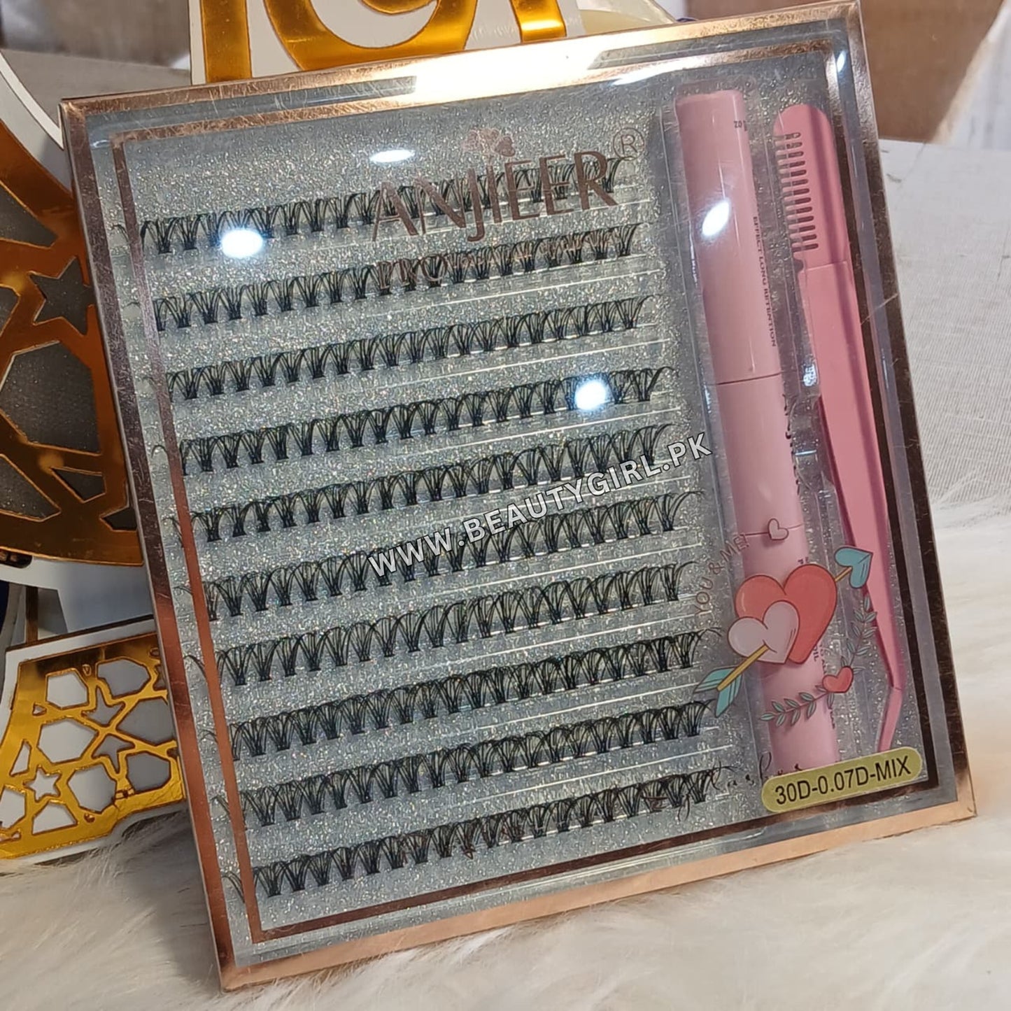 ANJIEER Luxury Pro 3D Volume Lash Extension Kit with Applicator Tool (30D)