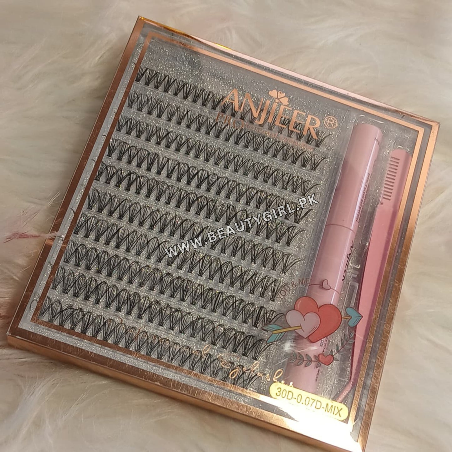 ANJIEER Luxury Pro 3D Volume Lash Extension Kit with Applicator Tool (30D)