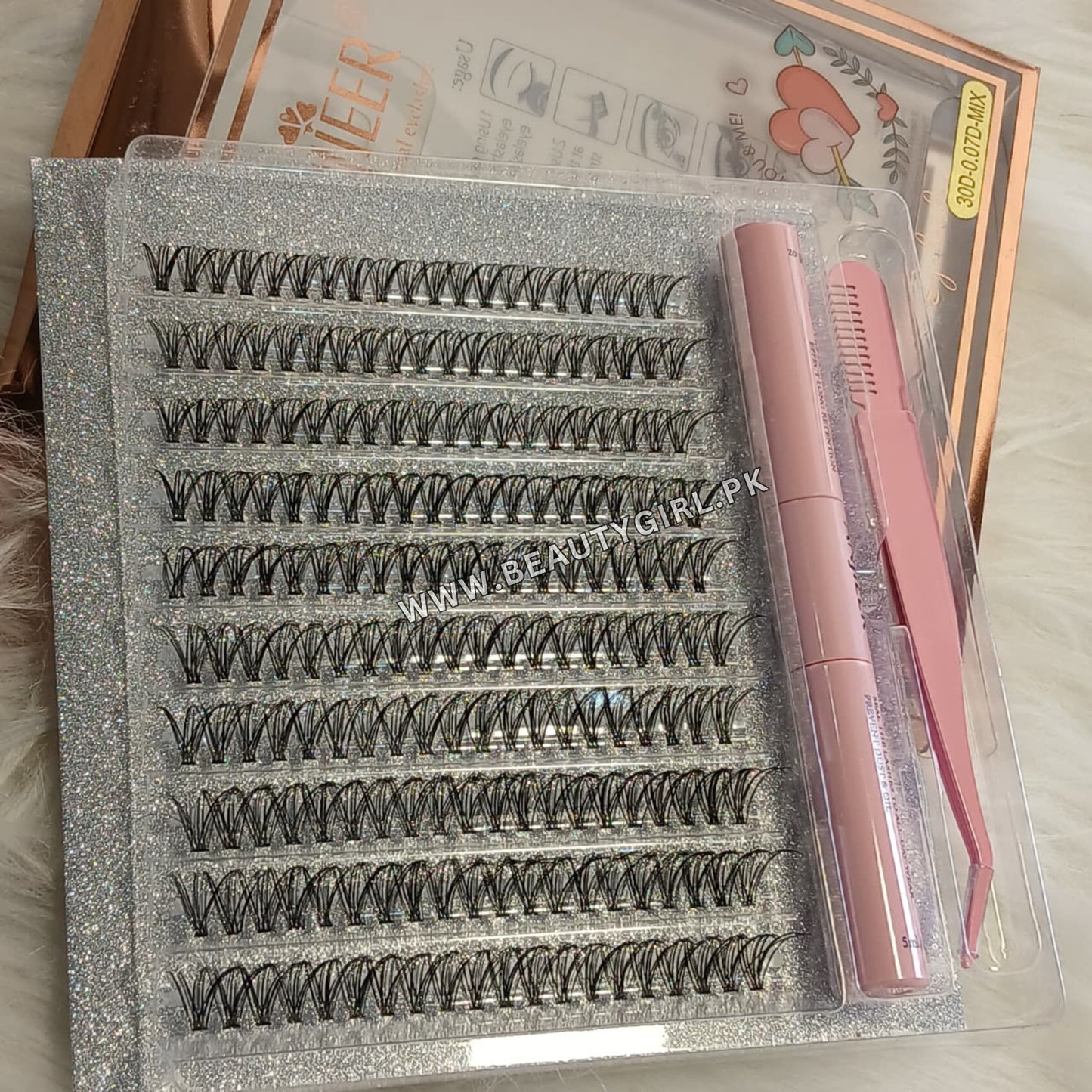 ANJIEER Luxury Pro 3D Volume Lash Extension Kit with Applicator Tool (30D)