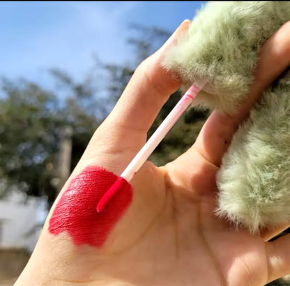 Cute Fur Lip Gloss 6Pcs Set
