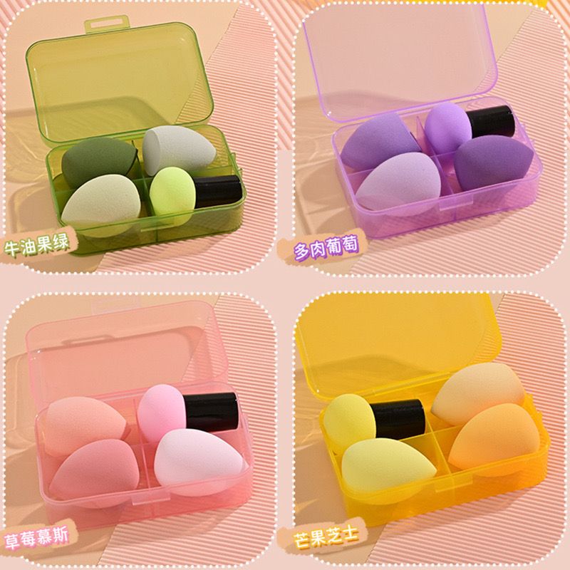 Soft Makeup Sponge Blender Set Of 4Pcs