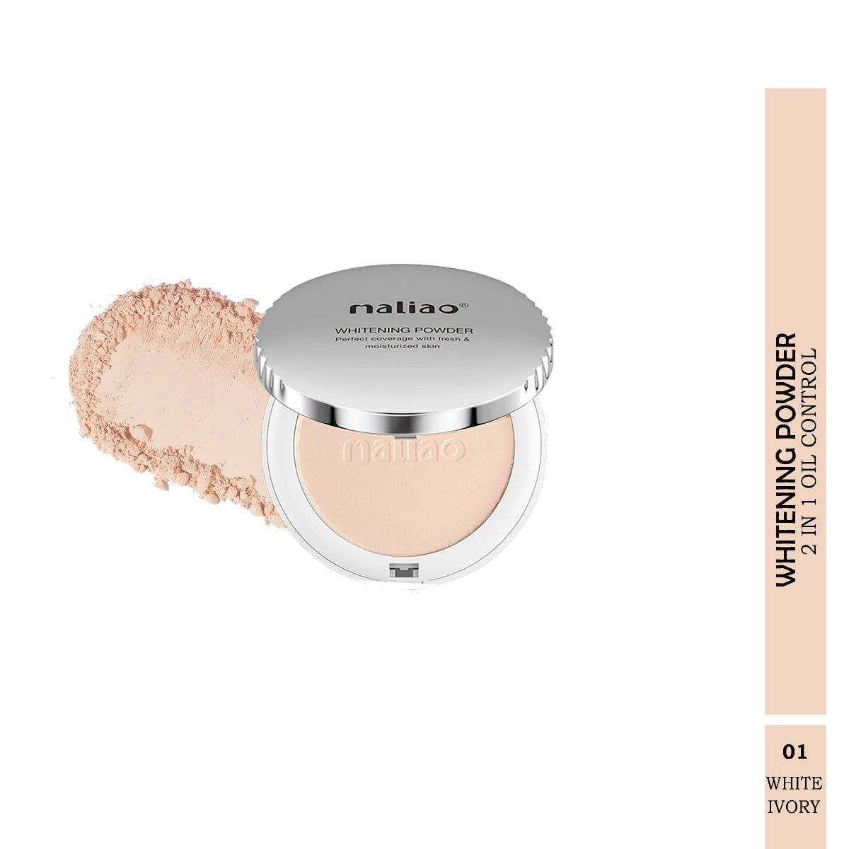 Maliao Whitening Powder 2-in-1 Oil Control Compact Powder