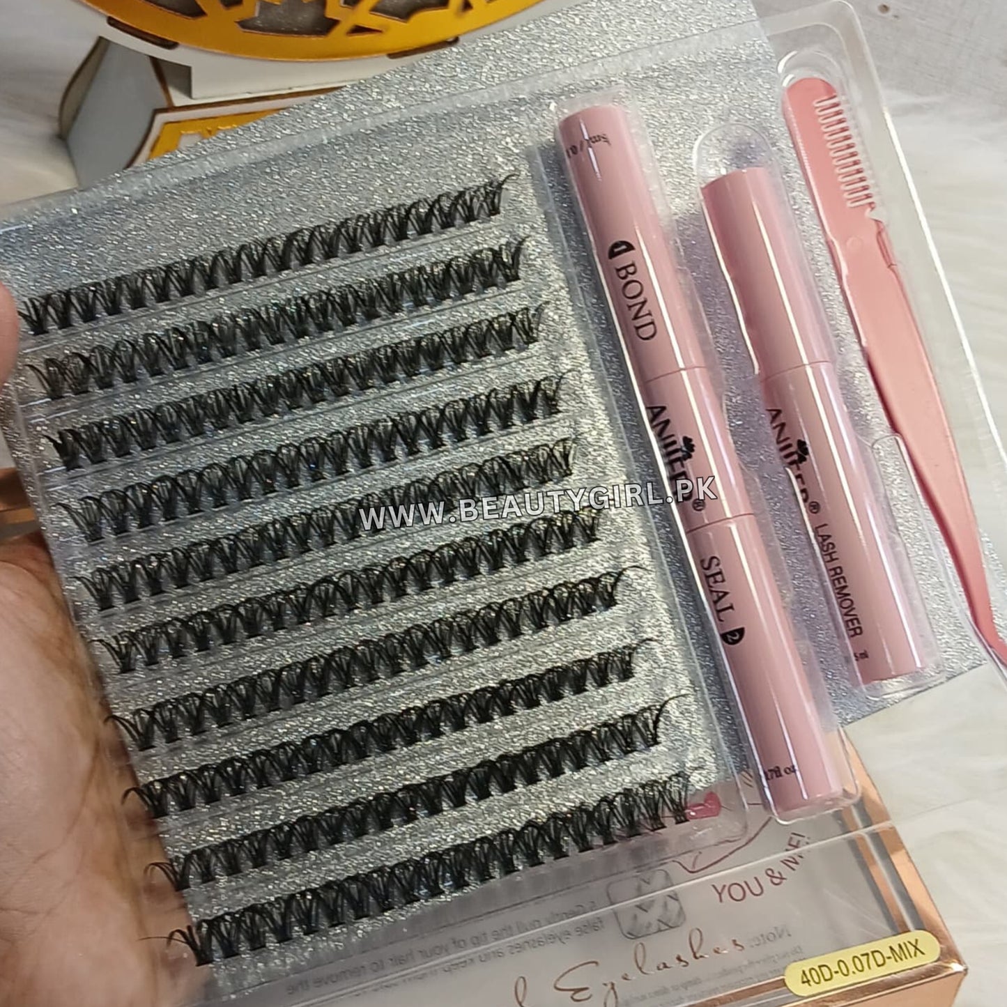 ANJIEER Professional Mix Volume Lash Extension Kit (40D)