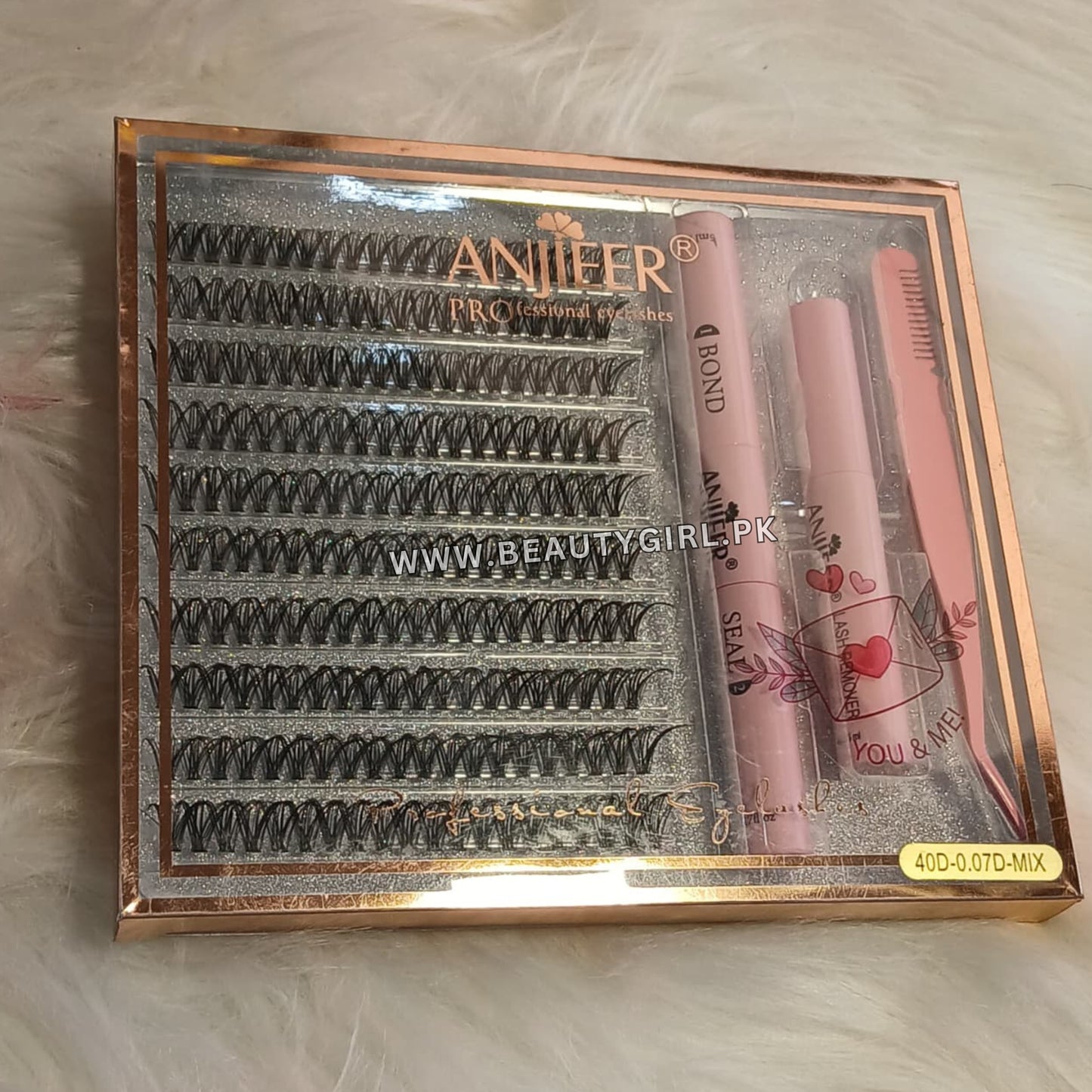 ANJIEER Professional Mix Volume Lash Extension Kit (40D)