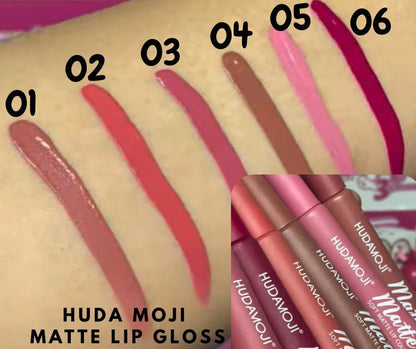 Hudamoji Matte Soft Matte Lip Color Pack of 6