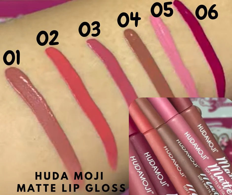 Hudamoji Matte Soft Matte Lip Color Pack of 6