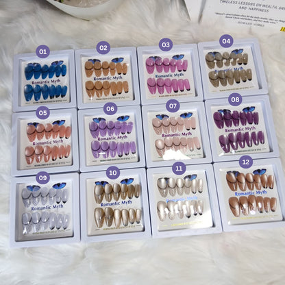 Romantic Myth Classic Elegance Press-On Nail Kit Cat's Eye Nails