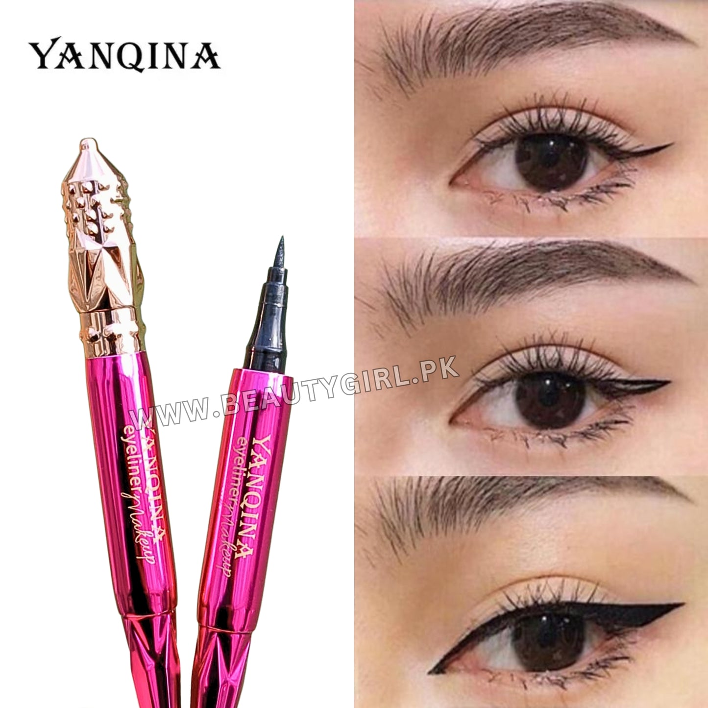 Yanqina Pretty Pink Eye Liner Super Soft Pen & Smooth