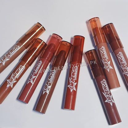 Romantic Bird Nude Lip Crayons  All-Day Lasting Pack of 8