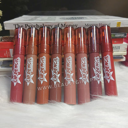 Romantic Bird Nude Lip Crayons  All-Day Lasting Pack of 8