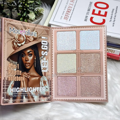 Mocallure 4in1 Complete Face Makeup Kit, Eyes, Blush, Highlight &amp; Contour